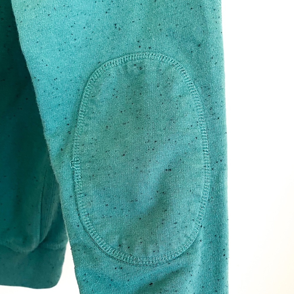 Frank & Oak Rue St-Viateur Speckled Patch Elbow Crewneck Sweatshirt Sz Large - Picture 3 of 6